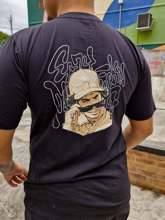 Camisa oversized Compton Preta